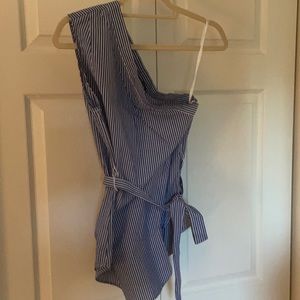 Blue/white stripe banana republic top women’s S
